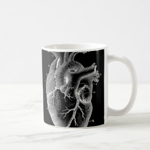 Taza De Café Corazón anatómico negro