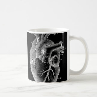 Taza De Café Corazón anatómico negro