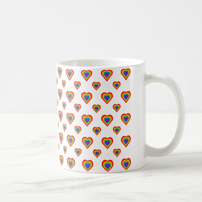 Taza De Café Corazón arcoiris (Derecha)