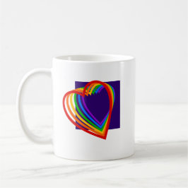 Taza De Café Corazón arcoiris