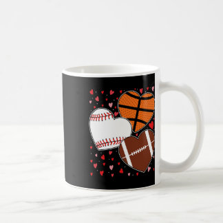 Taza De Café Corazón Baloncesto Béisbol Fútbol Chicos Hombres V