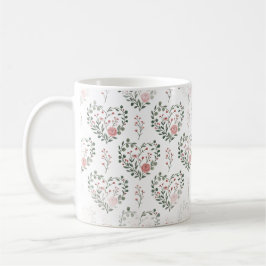 Taza De Café Corazón botánico de San Valentín