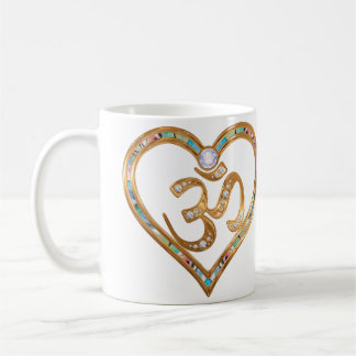 Taza De Café Corazón centrado en OM