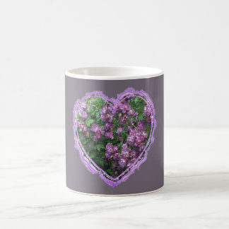 Taza De Café Corazón color de rosa púrpura