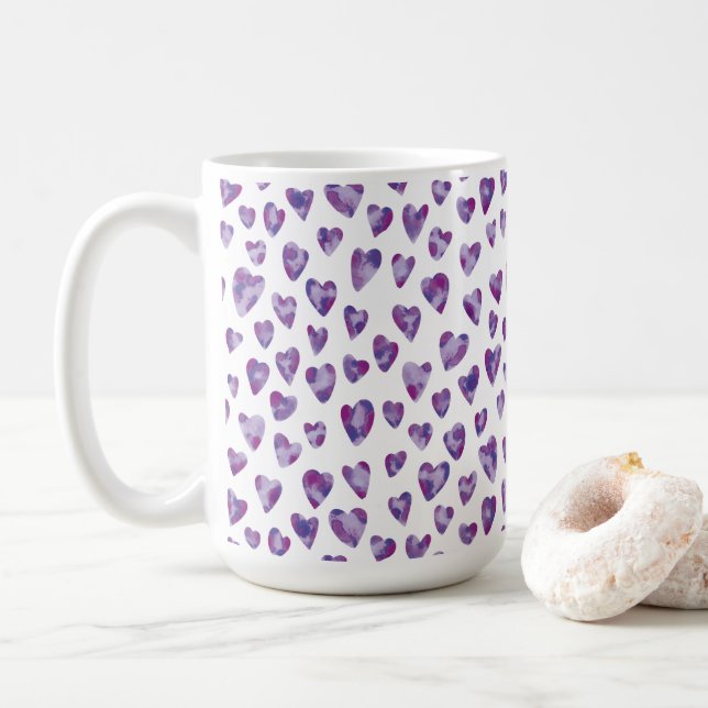 Taza De Café Corazón de acuarela (Con donut)