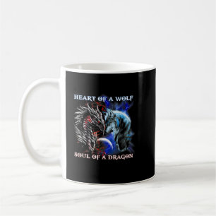 Taza De Café Corazón de alma loba de un dragón - dragón Guay - 