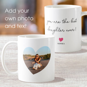 Taza De Café Corazón de Amor con Foto y Nombre Personalizado