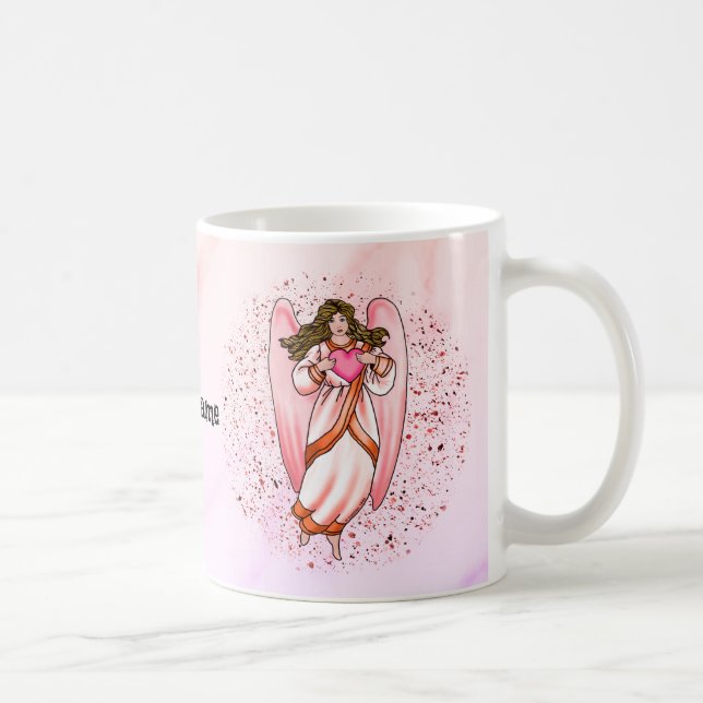 Taza De Café Corazón de ángel de amor (Derecha)