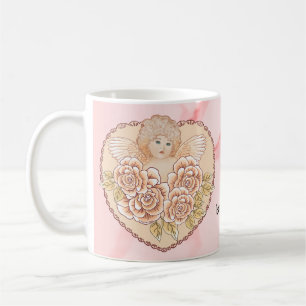 Taza De Café Corazón de Ángel Querubín