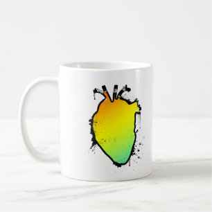 Taza De Café corazón de arco iris
