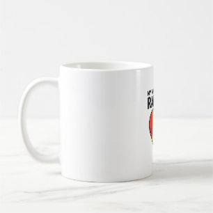 Taza De Café Corazón de Arcoíris Grabado Vintage Camiseta Color