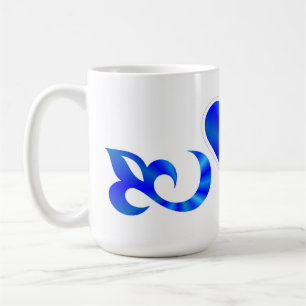 Taza De Café Corazón de Arcoíris Lirio y Mariposa
