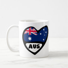 Taza De Café Corazón de bandera de Australia