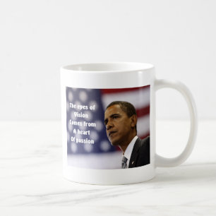 Taza De Café Corazón de Barack Obama de la pasión