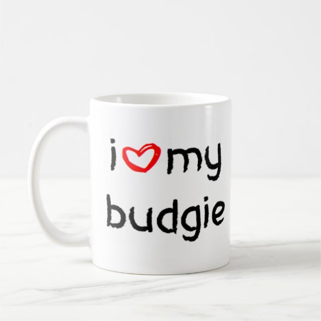 Taza De Café corazón de budgie (Izquierda)