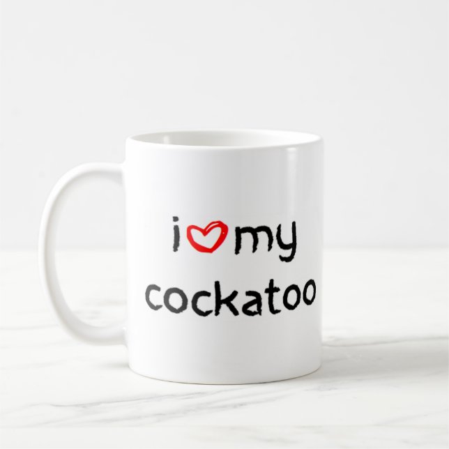 Taza De Café corazón de cacatúa (Izquierda)