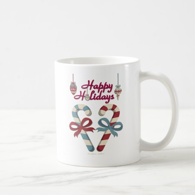 Taza De Café Corazón de Caramelo Felices Fiestas (Derecha)