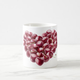 Taza De Café Corazón de cerezo