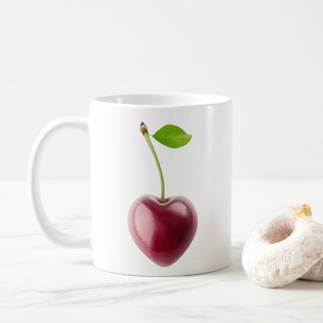 Taza De Café Corazón de cerezo (Con donut)