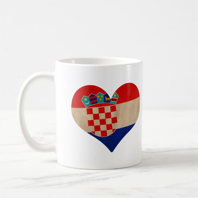Taza De Café Corazón de Croacia (Izquierda)