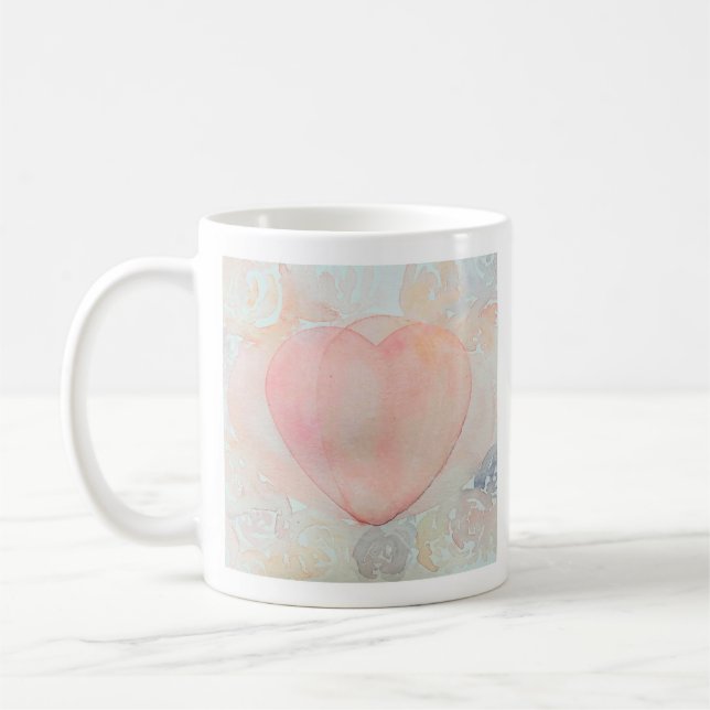 Taza De Café Corazón de diosa pintado a mano (Izquierda)