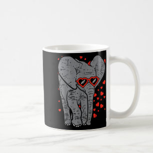 Taza De Café Corazón de elefante Gles Cute Día de San Valentín 