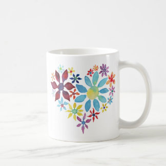 Taza De Café Corazón de flores