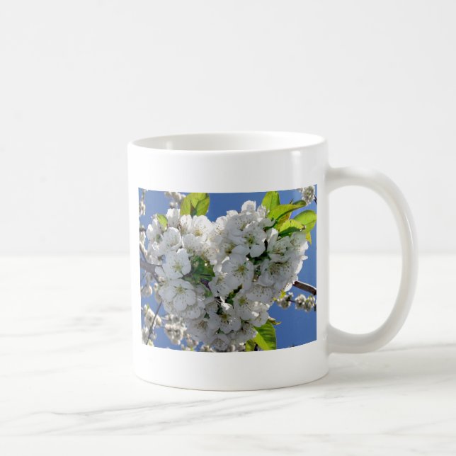 Taza De Café Corazón de flores de cerezo (Derecha)