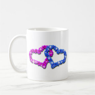 Taza De Café Corazón de Flores – Diseño Floral de Amor Romántic