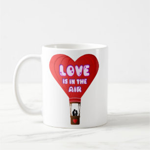 Taza De Café Corazón de Globo de Amor