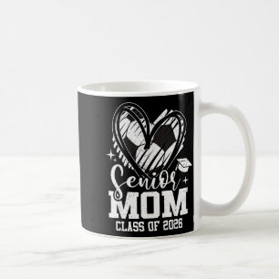 Taza De Café Corazón de graduación de fútbol de mamá senior Cl