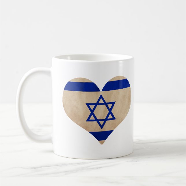 Taza De Café Corazón de Israel (Izquierda)