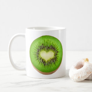 Taza De Café Corazón de Kiwi