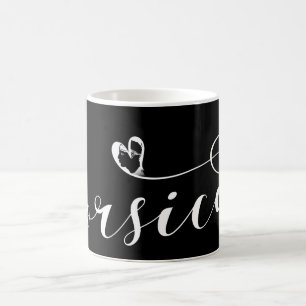 Taza De Café Corazón de la bandera de Córcega, corso, Francia
