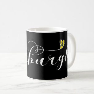 Taza De Café Corazón de la bandera de Pittsburgh