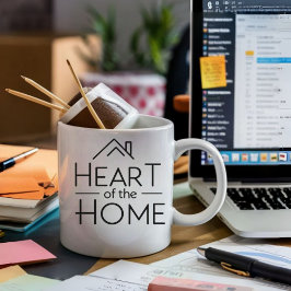 Taza De Café Corazón de la casa | Mug de nombre personalizado