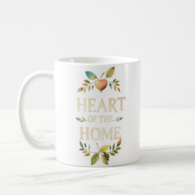 Taza De Café Corazón de la casa | Mug de nombre personalizado (Izquierda)