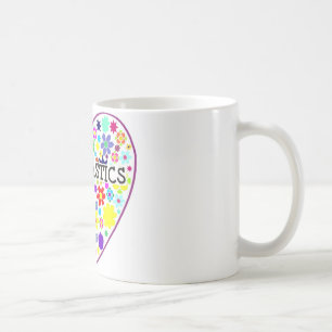 Taza De Café Corazón de la gimnasia con las flores