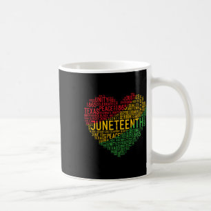 Taza De Café Corazón de la historia negra de la libertad africa