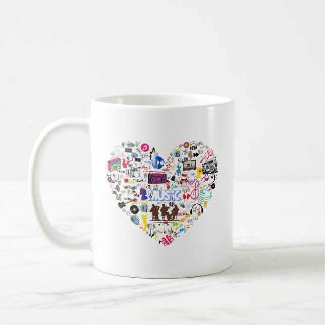 Taza De Café Corazón de la música (Izquierda)