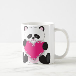 Taza De Café Corazón de la panda