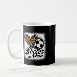 Taza De Café Corazón de leopardo Nona fútbol lindo 