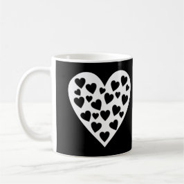 Taza De Café Corazón de los corazones - Corazones negros en el