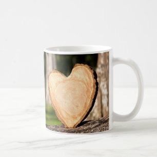 Taza De Café corazón de madera