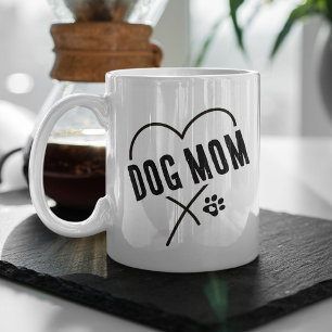 Taza De Café Corazón de Mamá Perro Día de la Madre