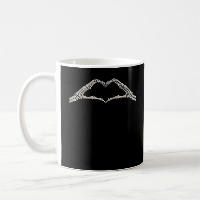 Taza De Café Corazón de manos óseas activo (Izquierda)