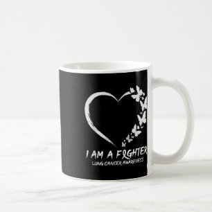 Taza De Café Corazón de Mariposa Soy Un Luchador De Cáncer De P