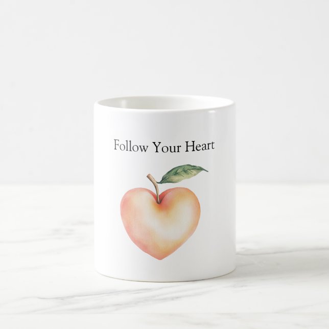 Taza De Café Corazón de Melocotón (Centro)