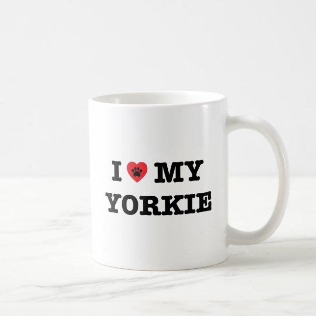 Taza De Café Corazón de mi yorkie café Mug (Derecha)