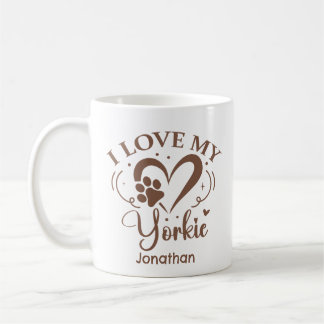 Taza De Café Corazón de mi yorkie café personalizado